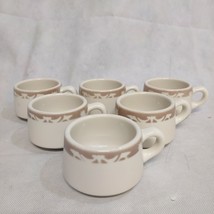 Syracuse China Coffee Soup Bullion Cups 6 Nutmeg Pattern 2 3/8&quot; Restaura... - £26.70 GBP