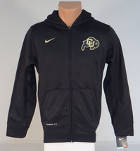 Nike ThermaFit Colorado CU Buffs Black Hooded Track Jacket Hoodie Youth Boys NWT - £59.75 GBP