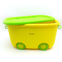 Rinnebbit Toy chests Large Toy Box Chest with Lid and Wheels, (Yellow, G... - £67.13 GBP