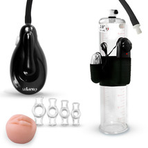 LeLuv eGrip Electric Vibrating Penis Pump | Silicone Hose | 4 Rings &amp; Soft Donut - £70.15 GBP+