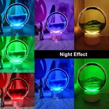 3D Moving Sand Art Liquid Motion Table Lamp RGB Color Changing Quicksand Lamp 36 - £33.18 GBP