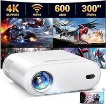 4K Projector, Projector With Wifi And Bluetooth, Mini Projector With Aut... - £201.71 GBP
