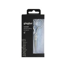 Curved Embroidery Scissors 4&quot;-with Leather Sheath - £34.41 GBP