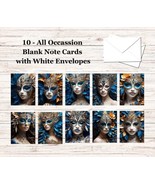 10 - Blank Note Cards with Envelopes - All Occasion #005 - £11.27 GBP