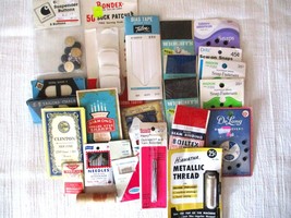 Vintage Sewing Drawer Lot of Needles, Snaps, Binding and More - £6.08 GBP