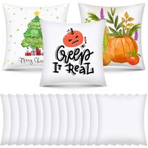 OLSUNOR 16 Pack 17.7"x17.7" White Sublimation Pillow Covers for DIY & Crafts - $340.32 MXN