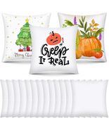 OLSUNOR 16 Pack 17.7&quot;x17.7&quot; White Sublimation Pillow Covers for DIY &amp; Cr... - $340.32 MXN