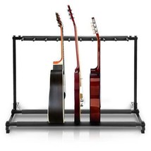PYLE 9-Space Foldable Guitar Rack stand - Multi-Instrument Floorstand Gu... - £81.52 GBP