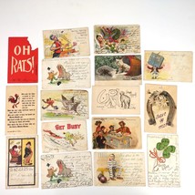 16pc Lot Early 1900s Cartoon Humor Postcards, Moore &amp; Gibson, Ogilvie, Embossed - £41.67 GBP