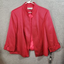 TAHARI Arthur S. Levine Blazer Jacket Women’s 18W Coral Breeze Red New W Tags - £38.03 GBP
