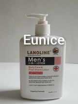 Lanoline men&#39;s 3 in 1 face,body and post shave lotion.dermatologist deve... - £35.38 GBP
