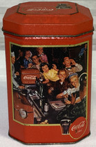 Vintage 1989 Coca-Cola French Design Tin Canister 1940&#39;s Drink Coca-Cola ~ff - £10.02 GBP