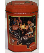 Vintage 1989 Coca-Cola French Design Tin Canister 1940&#39;s Drink Coca-Cola... - £10.21 GBP