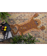 Handmade Tufted Tiger Skin Design wool Pile area rug for kids home Size-... - £139.02 GBP