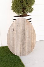 12 Inch Farmhouse Weathered Gray Wooden Large Egg - $118.45 CAD