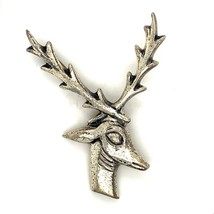 Vintage Sterling Signed Danecraft U.S. Pat Off. Carved Elk Reindeer Brooch Pin - £42.52 GBP
