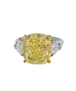 Fancy Intense Yellow 5.82ct. Diamond Engagement Ring in White Gold  - $225,000.00