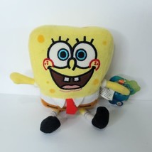 Spongebob Squarepants Plush Stuffed Animal Happy Nickelodeon Nanco 8&quot; W/ Tags - £15.81 GBP