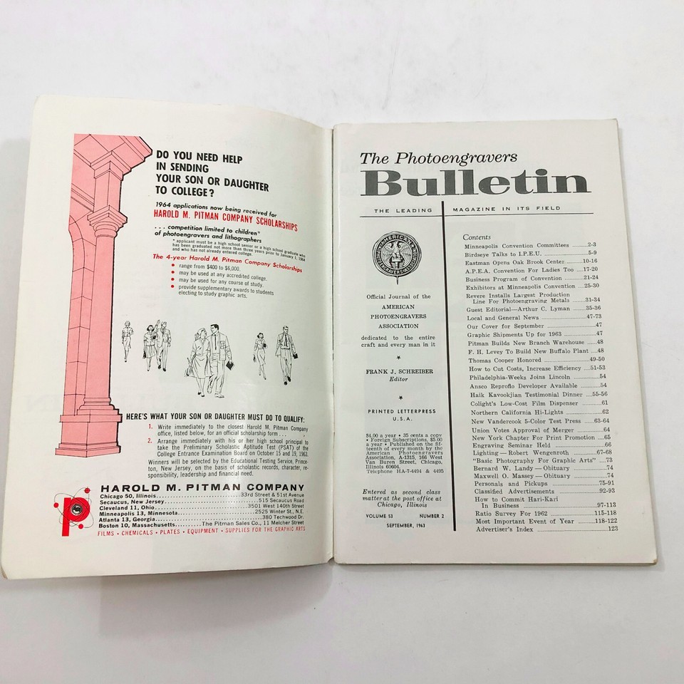 Photoengravers Bulletin Annual Convention September 1963 American Engravers Item image 3