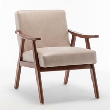 Mid-Century Modern Wingback Accent Lounge Chair â€“ Solid Wood for Livin... - $2,497.56 MXN