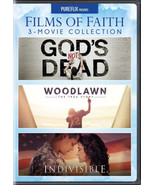 Films of Faith Movie DVD God&#39;s Not Dead Woodlawn Indivisible 3 Movies In... - £5.55 GBP