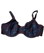 Cacique Black &amp; Pink Lace Underwire Bra 44DDD - $32.89 CAD