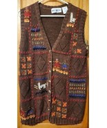 Women&#39;s Fall Thanksgiving sweater vest (14W/16W) White Stag Needs Some TLC - £10.28 GBP