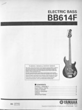 Yamaha BB614F 4 String Fretless Bass Guitar Service Manual / Parts List ... - $12.86