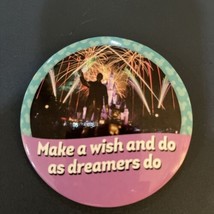 “Make A Wish &amp; Do As Dreamers Do” Walt DISNEY Mickey Mouse Pin Button 3”... - $9.90