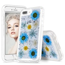 for iPhone 6/6s/7/8 Plus Pressed Real Dried Flower Case SILVER - £5.40 GBP