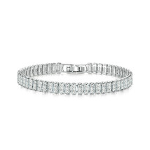Iced Out Zircon Tennis Bracelet For Women Crystal Bracelets Men&#39;s Hand Chain Hip - £10.06 GBP