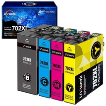 Remanufactured 702Xl 702 Ink Cartridges High Yield Replacement For Epson... - £58.12 GBP