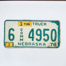 1981 Nebraska Saunders County Commercial 3 Ton Truck License Plate 6 4950 - £14.78 GBP