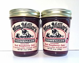 Mrs. Miller&#39;s Amish Homemade Seedless Red Raspberry No Granulated Sugar Added - £19.43 GBP