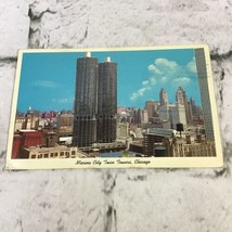 Vintage Postcard Marina City Twin Towers Chicago Illinois Posted With Me... - $7.90