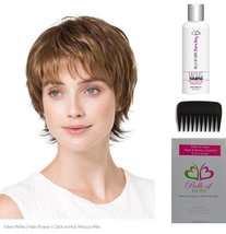 Ellen Wille 4pc Bundle: Club 10 Synthetic Wig, 19 Page Q &amp; A Guide, 8.5o... - $294.74
