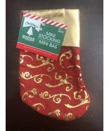Mini Christ,as/Holiday Stocking 6&quot; x 4&quot; Red/Gold-1pk of 2pcs-Brand New-S... - $220.14 MXN