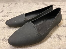 Crocs Comfort Pointy Toe Flats Womens Size 7 Black EUC! A1 - £15.77 GBP