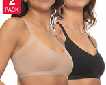 Felina Ladies&#39; Size Medium, Side Smoothing Bra, 2-pack, (1) Black (1) Nude - $19.99