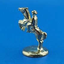 Monopoly Deluxe Gold Horse &amp; Rider Token Replacement Game Piece Retired 1998 - £4.14 GBP