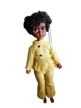 Vintage 60s Susie Sad Eyes 8&quot; African American AA Doll in Original Outfit RARE - £114.74 GBP
