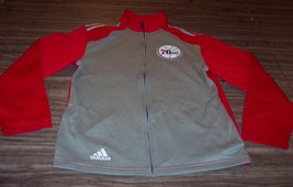 PHILADELPHIA 76ERS SIXERS  NBA BASKETBALL STITCHED JACKET SHIRT MENS SMALL - $29.70