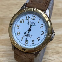 Vintage 1996 GUESS Unisex 50m Dual Tone Leather Analog Quartz Watch~New Battery - £16.07 GBP