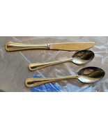 International Royal Bead Gold Stainless 18/8 Butter Knife Teaspoon Table... - £19.91 GBP