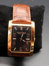 Caravelle New York Men&#39;s 44A104 Analog Display Quartz Brown Watch Orig. Box - $49.99