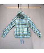Columbia Sportswear Plaid Full Zip Jacket Women&#39;s M Hooded Pockets Draws... - $35.00 CAD