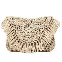 Summer Straw Bags Handmade Tassel Beach Bags For Women 2020 Raffia Rattan Woven  - £22.93 GBP