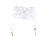 AGENT PROVOCATEUR Womens Suspenders Elegant Soft Wedding Bridal White Si... - $120.13