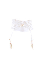 Agent Provocateur Womens Suspenders Elegant Soft Wedding Bridal White Size S - £96.32 GBP