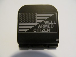 American Flag / Well Armed Citizen Laser Etched Aluminum Hat Clip Brim-it - £9.56 GBP